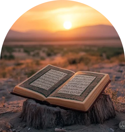 Quran at sunset